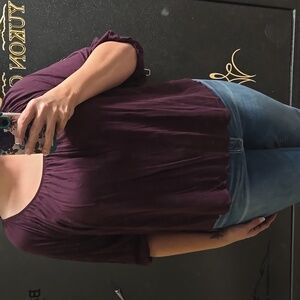 Flowy burgundy blouse